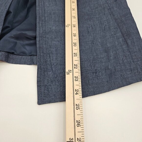 Talbots Linen Open Front Blazer Jacket Blue Women’s Size 8 Lightweight Career - Picture 9 of 9